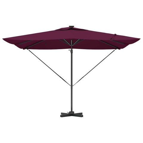 VidaXL Parasol plażowy Bordeaux Czerwony 286 x 284 x 270 cm