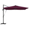 VidaXL Parasol plażowy Bordeaux Czerwony 286 x 284 x 270 cm
