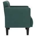 VidaXL Sofa Fotel z Podłokietnikami Ciemnozielony 53 cm Tkanina