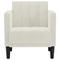 VidaXL Sofa Fotel z Podłokietnikami Kremowy 53 cm Aksamit
