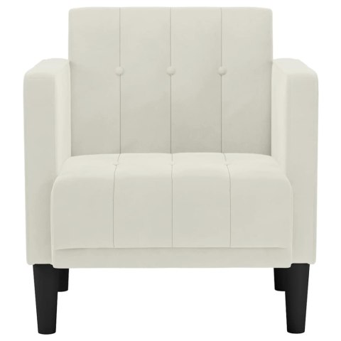 VidaXL Sofa Fotel z Podłokietnikami Kremowy 53 cm Aksamit