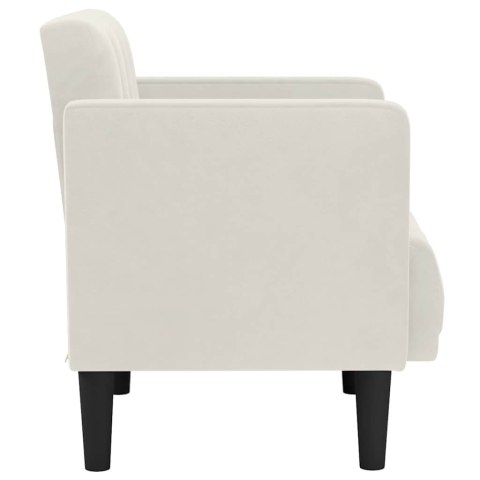VidaXL Sofa Fotel z Podłokietnikami Kremowy 53 cm Aksamit