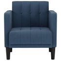 VidaXL Sofa Fotel z Podłokietnikami Niebieski 53 cm Tkanina