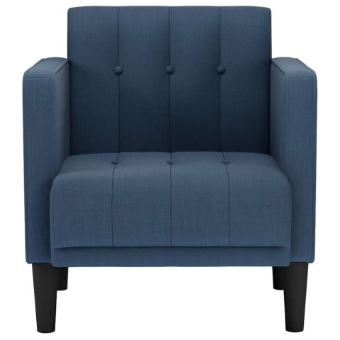 VidaXL Sofa Fotel z Podłokietnikami Niebieski 53 cm Tkanina