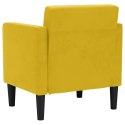 VidaXL Sofa Fotel z Podłokietnikami Żółty 53 cm Aksamit