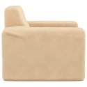 VidaXL Sofa dziecięca, kremowa, miękki plusz