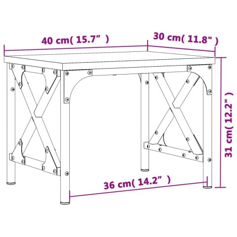 STOJAK POD DRUKARKĘ DĄB SONOMA ORGANIZER BIURKO PÓŁKA LOFT METALOWA 40X30X31CM
