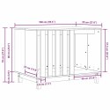 VidaXL Domek dla Psów z przechowywaniem Woskowy Brąz 100 x 70 x 70 cm