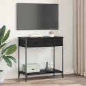 VidaXL Konsola Czarny Dąb 75 x 34,5 x 75 cm Materiał drewnopochodny