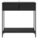 VidaXL Konsola Czarny Dąb 75 x 34,5 x 75 cm Materiał drewnopochodny