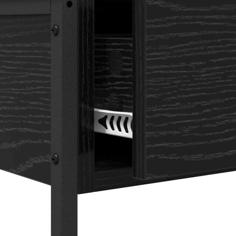 VidaXL Konsola Czarny Dąb 75 x 34,5 x 75 cm Materiał drewnopochodny