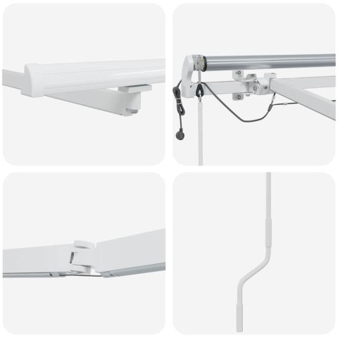 RAMA MARKIZY ZE LED LIGHTS BIAŁY 450 × 300CM ALUMINIUM