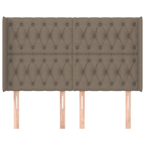 VidaXL Zagłówek uszak, taupe, 147x16x118/128 cm, tkanina