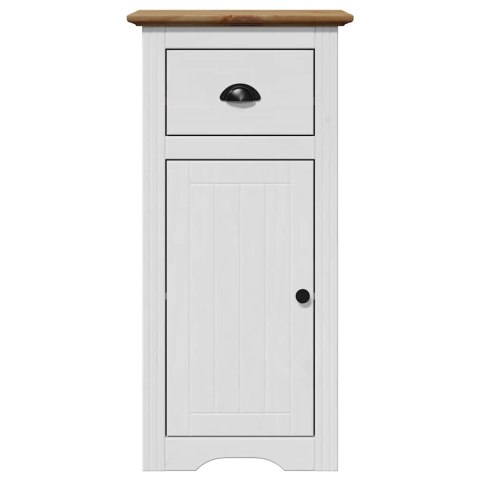 4-CZĘŚCIOWY ZESTAW MEBLI ŁAZIENKOWYCH "BODO" BIAŁY I BRĄZOWY