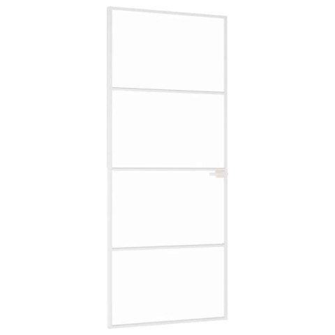VidaXL Drzwi wewnętrzne, białe, 83x201,5 cm, szkło i aluminium