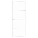 VidaXL Drzwi wewnętrzne, białe, 83x201,5 cm, szkło i aluminium