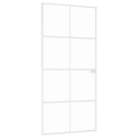VidaXL Drzwi wewnętrzne, białe, 93x201,5 cm, szkło i aluminium