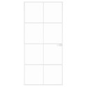 VidaXL Drzwi wewnętrzne, białe, 93x201,5 cm, szkło i aluminium