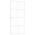 VidaXL Drzwi wewnętrzne, białe, 93x201,5 cm, szkło i aluminium