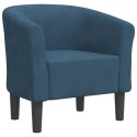 VidaXL Fotel klubowy, ciemnoniebieski, obity aksamitem