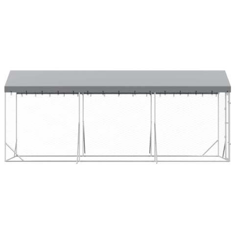 KOJEC DLA PSA Z DACHEM SREBRNY 2X6X2,5 M STAL GALWANIZOWANA