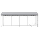 VidaXL Kojec dla psa, z dachem, srebrny, 3x6x2,5 m, stal galwanizowana