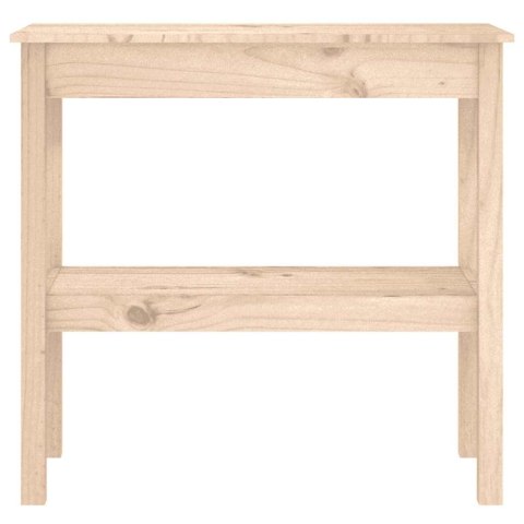 VidaXL Stolik konsolowy, 80x40x75 cm, lite drewno sosnowe