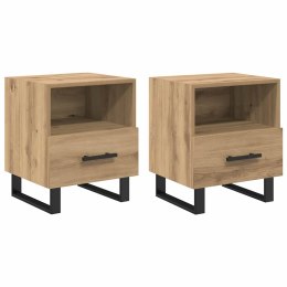 SZAFKA NOCNA 2 PCS DĄB RZEMIEŚLNICZY 40X 35X 47,5CM