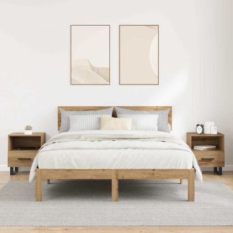 SZAFKA NOCNA 2 PCS DĄB RZEMIEŚLNICZY 40X 35X 47,5CM