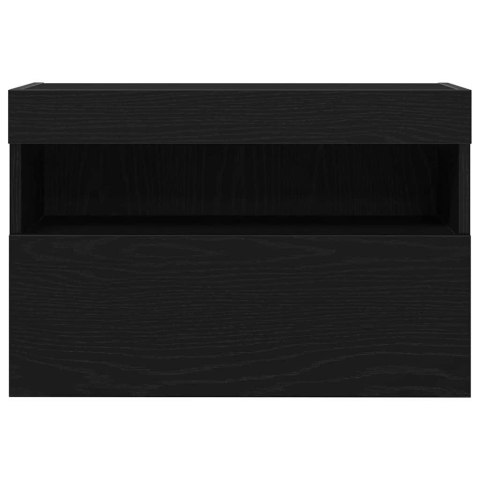 SZAFKA POD TELEWIZOR ZE LED LIGHTS CZARNY DĄB 60X 30X 40CM