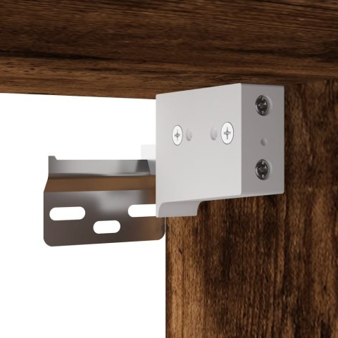 SZAFKA WISZĄCA SZKLANE DRZWI PRZYDYMIONY DĄB 68X37X68,5CM