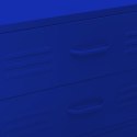 VidaXL Szafka z szufladami, granatowa, 80x35x101,5 cm, stalowa