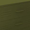 VidaXL Szafka z szufladami, oliwkowozielona, 80x35x101,5 cm, stalowa