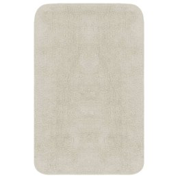 2-CZĘŚCIOWY ZESTAW MAT ŁAZIENKOWYCH TKANINA BIAŁY