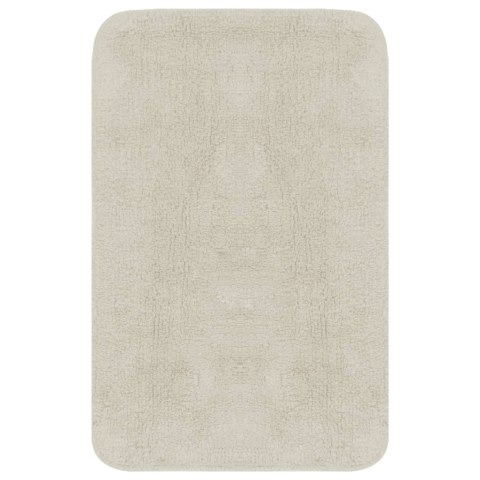 2-CZĘŚCIOWY ZESTAW MAT ŁAZIENKOWYCH TKANINA BIAŁY