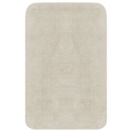 3-CZĘŚCIOWY ZESTAW MAT ŁAZIENKOWYCH TKANINA BIAŁY