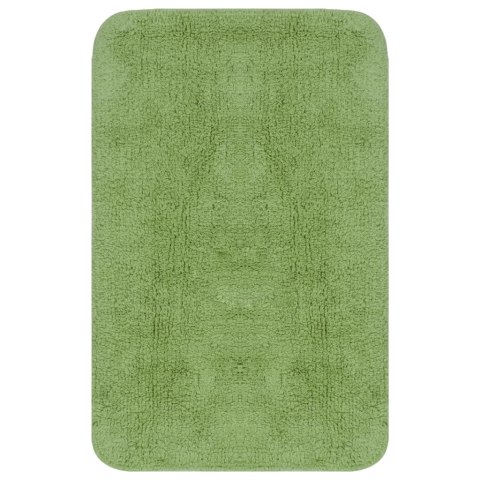 3-CZĘŚCIOWY ZESTAW MAT ŁAZIENKOWYCH TKANINA ZIELONY