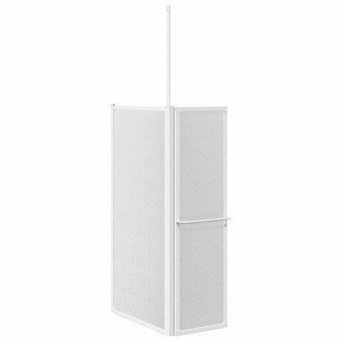 VidaXL Drzwi prysznicowe, kształt L, 70x120x137 cm, 4 panele, składane