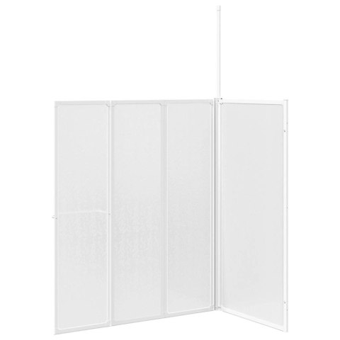VidaXL Drzwi prysznicowe, kształt L, 70x120x137 cm, 4 panele, składane
