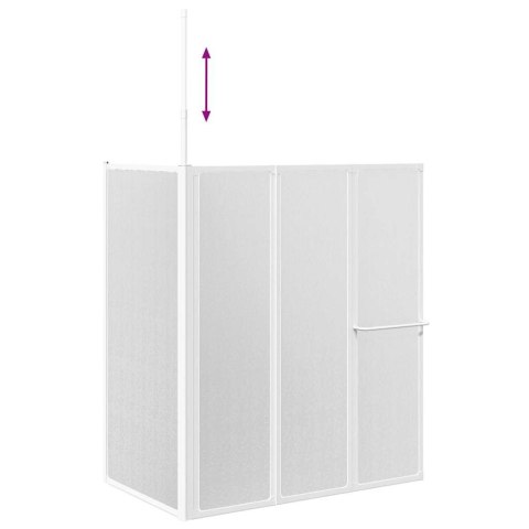 VidaXL Drzwi prysznicowe, kształt L, 70x120x137 cm, 4 panele, składane