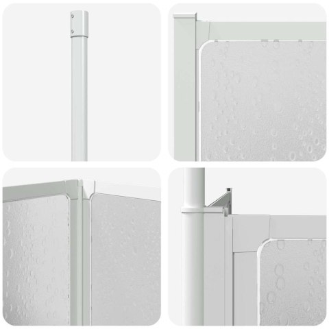 VidaXL Drzwi prysznicowe, kształt L, 70x120x137 cm, 4 panele, składane