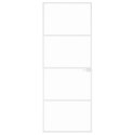 VidaXL Drzwi wewnętrzne, białe, 76x201,5 cm, szkło i aluminium