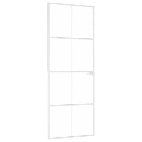 DRZWI WEWNĘTRZNE BIAŁE 76X201,5CM SZKŁO I ALUMINIUM