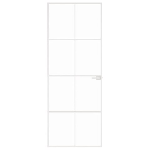 DRZWI WEWNĘTRZNE BIAŁE 76X201,5CM SZKŁO I ALUMINIUM