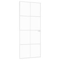 VidaXL Drzwi wewnętrzne, białe, 83x201,5 cm, szkło i aluminium