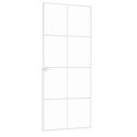 VidaXL Drzwi wewnętrzne, białe, 83x201,5 cm, szkło i aluminium