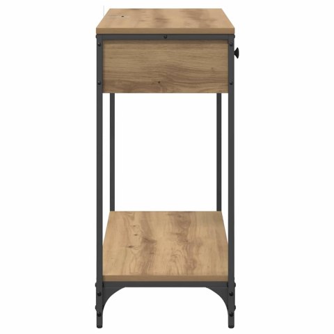 VidaXL Konsola z szufladą Dąb rzemieślniczy 75 x 34,5 x 75 cm