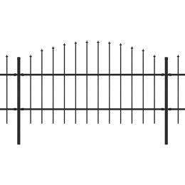VidaXL Ogrodzenie ogrodowe z włócznią, stalowe, 1781,5 x 100 cm, czarne