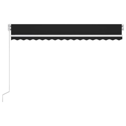 RĘCZNIE ZWIJANA MARKIZA Z LED 450X350CM ANTRACYTOWA
