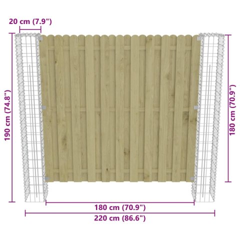 SŁUPEK OGRODZENIOWY. 2 PCS SREBRNY 20X 20X 190CM METAL